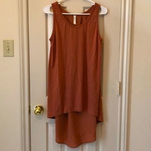 Long dressy tank top.